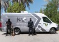 A mobile unit of the Ministry of the Interior to detect COVID-19 using sniffer dogs