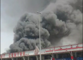 Massive fire breaks out in a plastic material warehouse in Deira