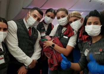 Turkish Airlines staff help Afghan woman deliver girl child on an evacuation flight
