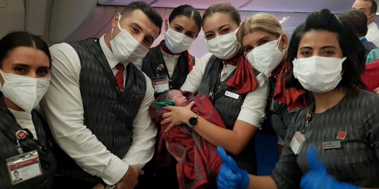Turkish Airlines staff help Afghan woman deliver girl child on an evacuation flight