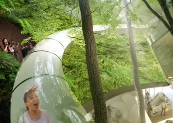 The 21-Metres Giant Slide at Luxembourg Pavilion #Expo2020